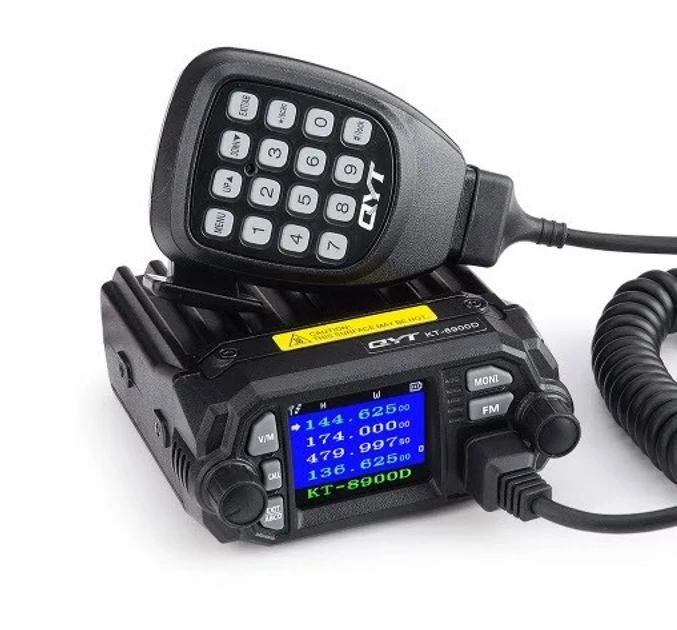 Радиостанция автомобильная 2 диапазона VHF: 136-174/UHF/400-480 MHz/25 W/200 каналов/FM радио (QYT KT-8900D)