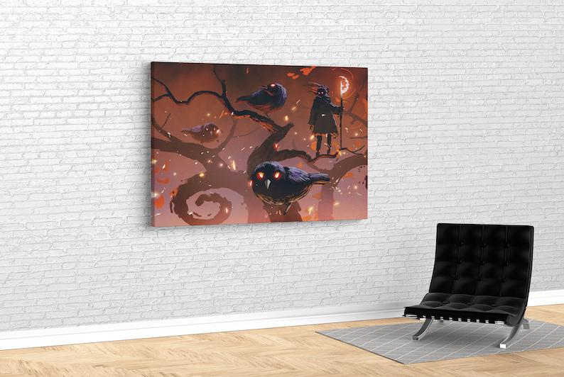 Картина для интерьера детскую Маг и вороны 51x34 см (618