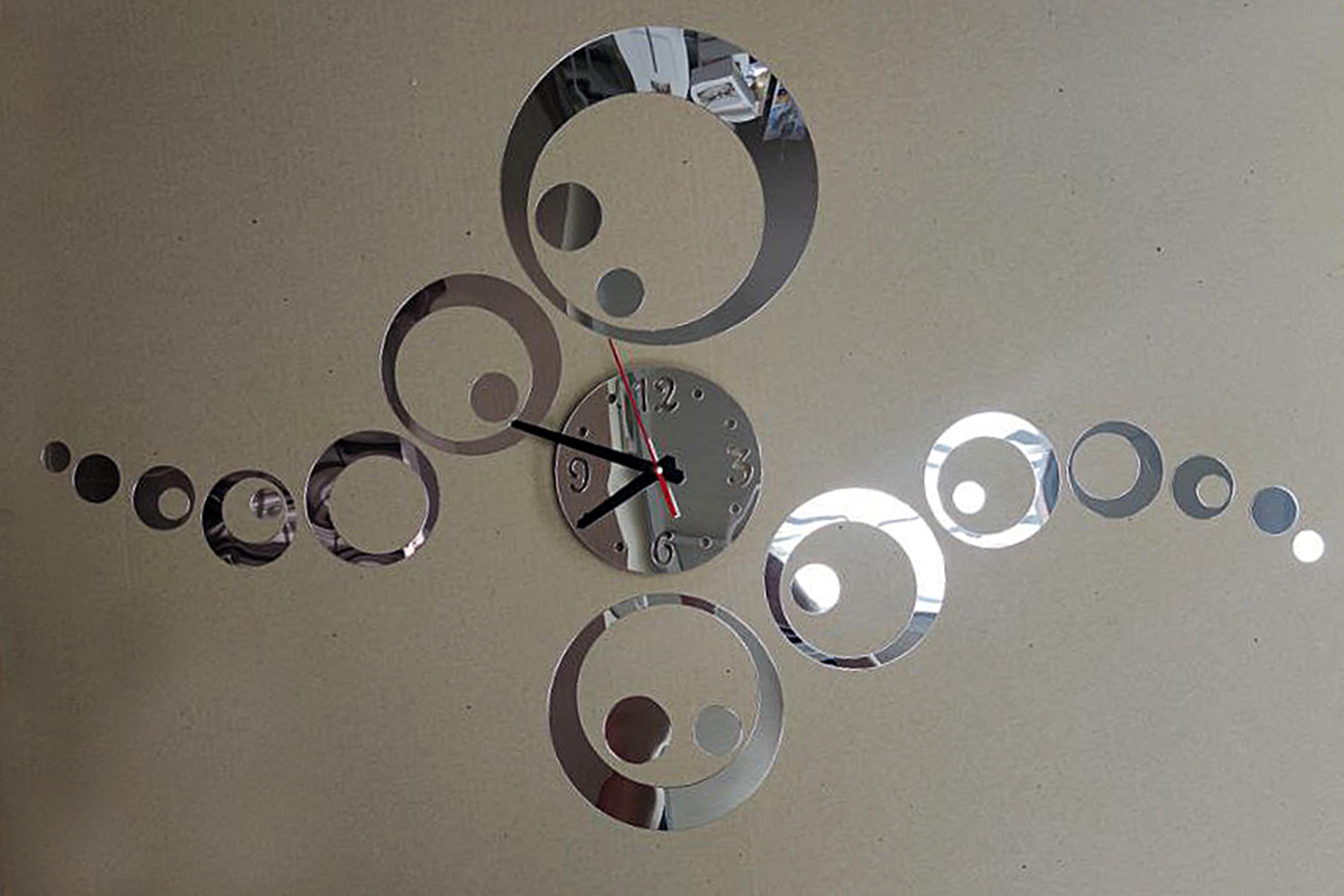 Годинник настінний 3D з дзеркальним ефектом Waves 60х50 см (1012136) - фото 7