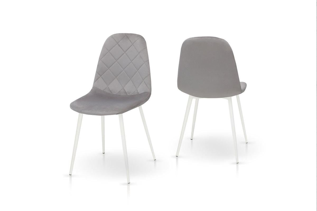 Стілець кухонний Ембер-L Мікс Меблі Білий/Велюр/Світло-сірий - фото 2 Стілець кухонний Ембер-L Мікс Меблі Білий/Велюр/Світло-сірий - фото 2