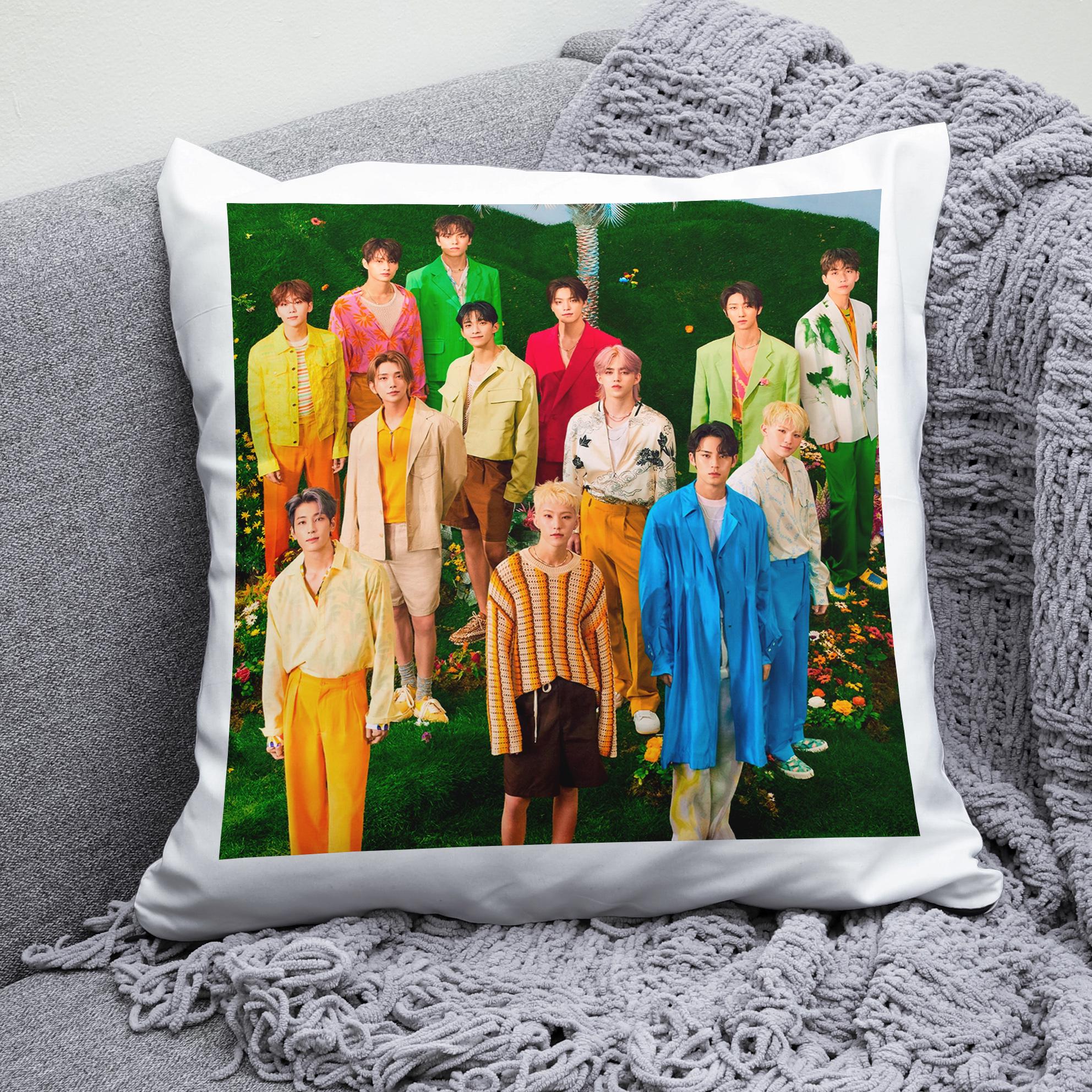 Плюшевая подушка квадрат с принтом K-Pop Seventeen "3