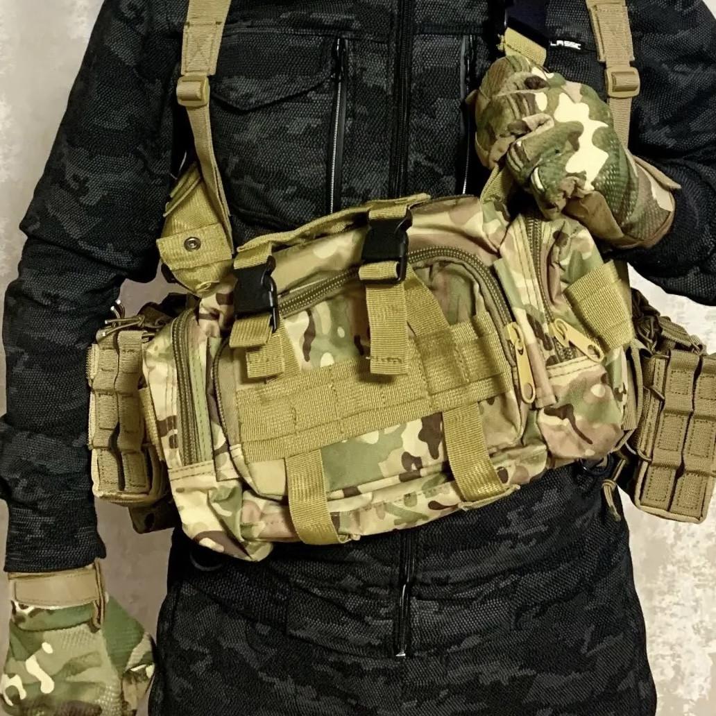 Сумка поясная военная B04 MOLLE через плечо Мультикам (1857294896) - фото 7