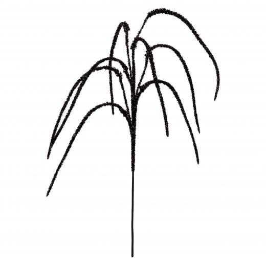 Ветка декоративная YES! Fun Каскад глитер 112 см Черный (0974315)