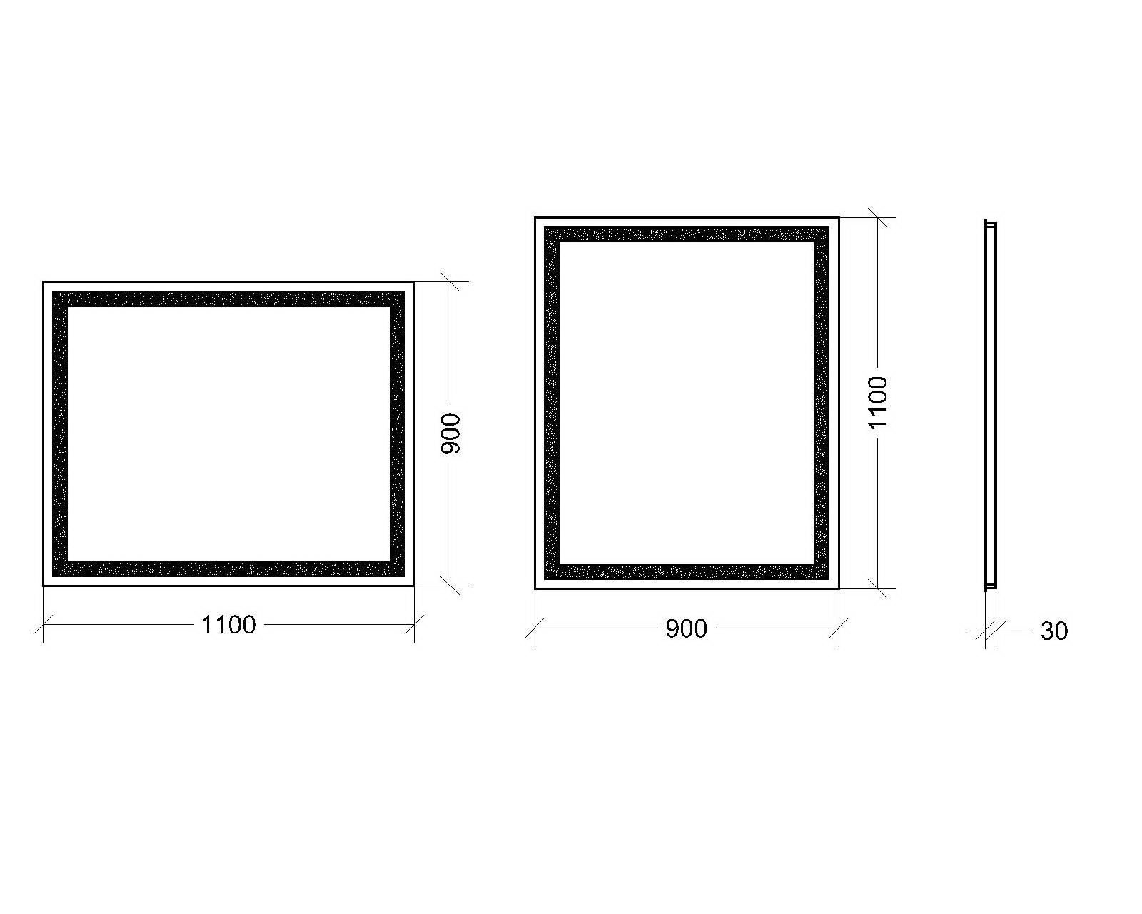 Зеркало с LED подсветкой Фетто 900х1100 мм (FETTO 1-900х1100) - фото 3