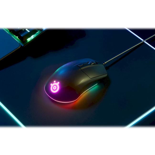 Компьютерная мышка игровая SteelSeries Rival 3 с подсветкой и проводом Черный (62513) - фото 6