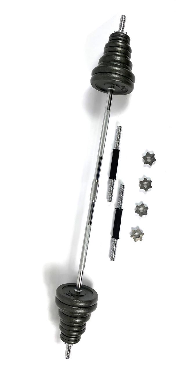 Комплект штанга и гантели наборные NEO-SPORT Premium 50 кг Серый (ST50SHT) - фото 5