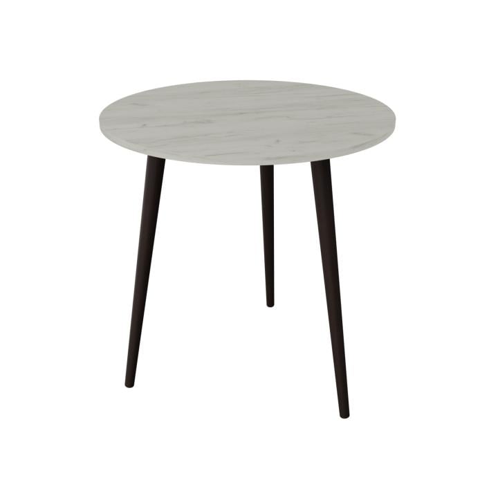 Стіл обідній круглий Неман Сет дерево/ЛДСП Дуб крафт білий/Венге (46230)