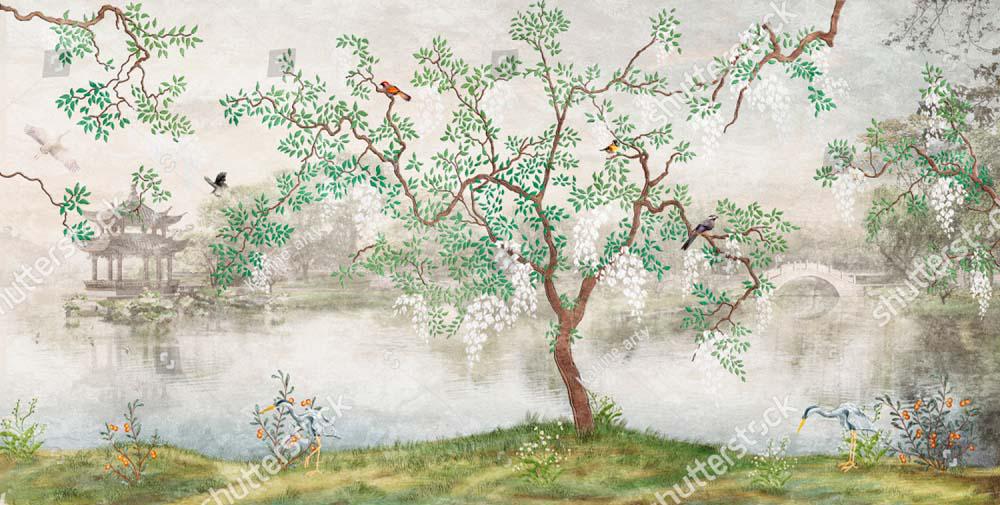 Фотообои Artside Фреска в китайском стиле 1399884887
