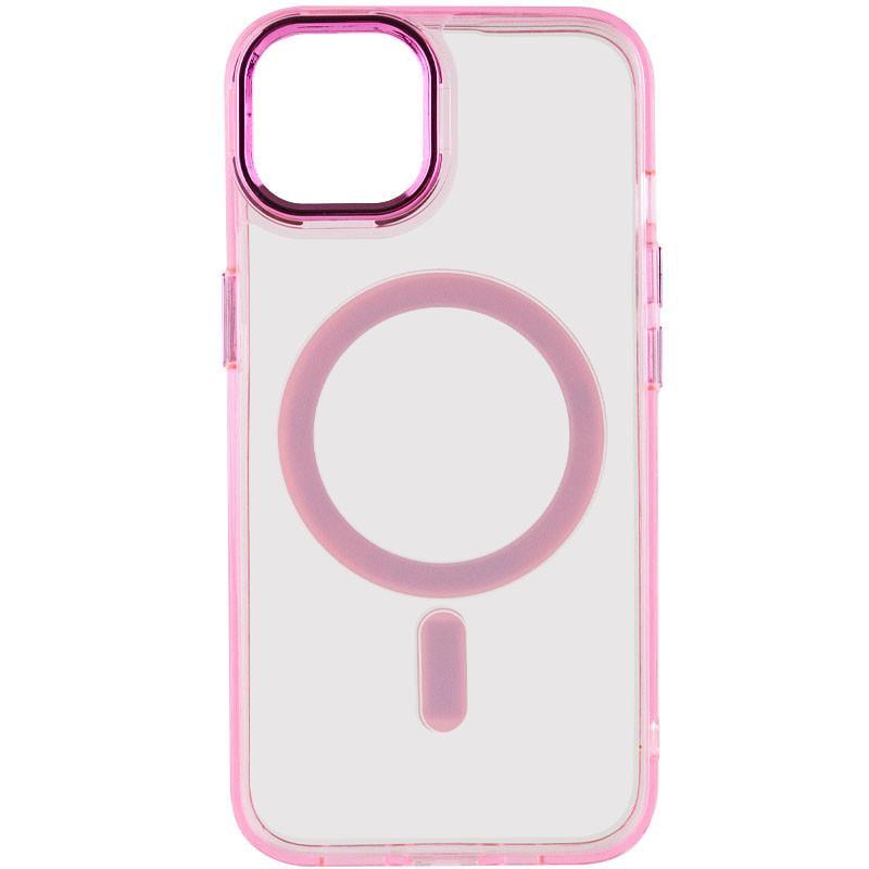 Противоударный Чехол TPU Iris with MagSafe для Apple iPhone 15 (6.1") /Розовый