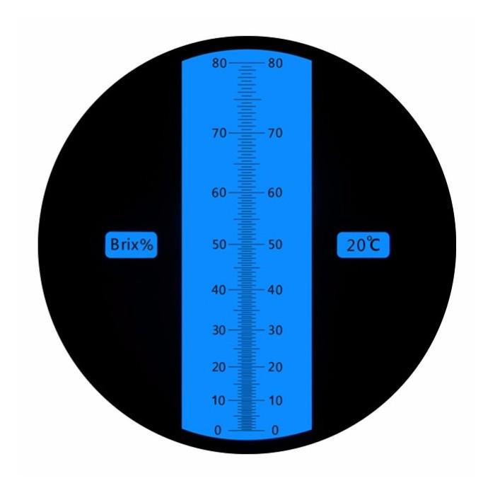Рефрактометр Brix HT118 для сахара сиропа 0/80% - фото 5