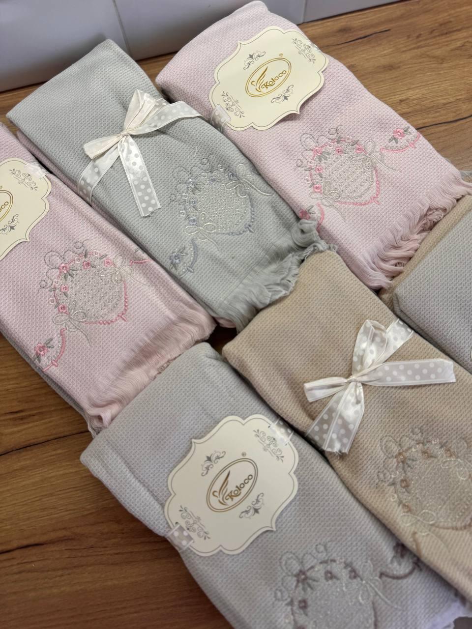 Набор полотенец лен-махра 35х70 см 12 шт. (П4К-AL-kuhnya-006)