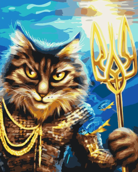 Картина по номерам Brushme Котик украинский Нептун Марианна Пащук 40х50 см (BS53123)