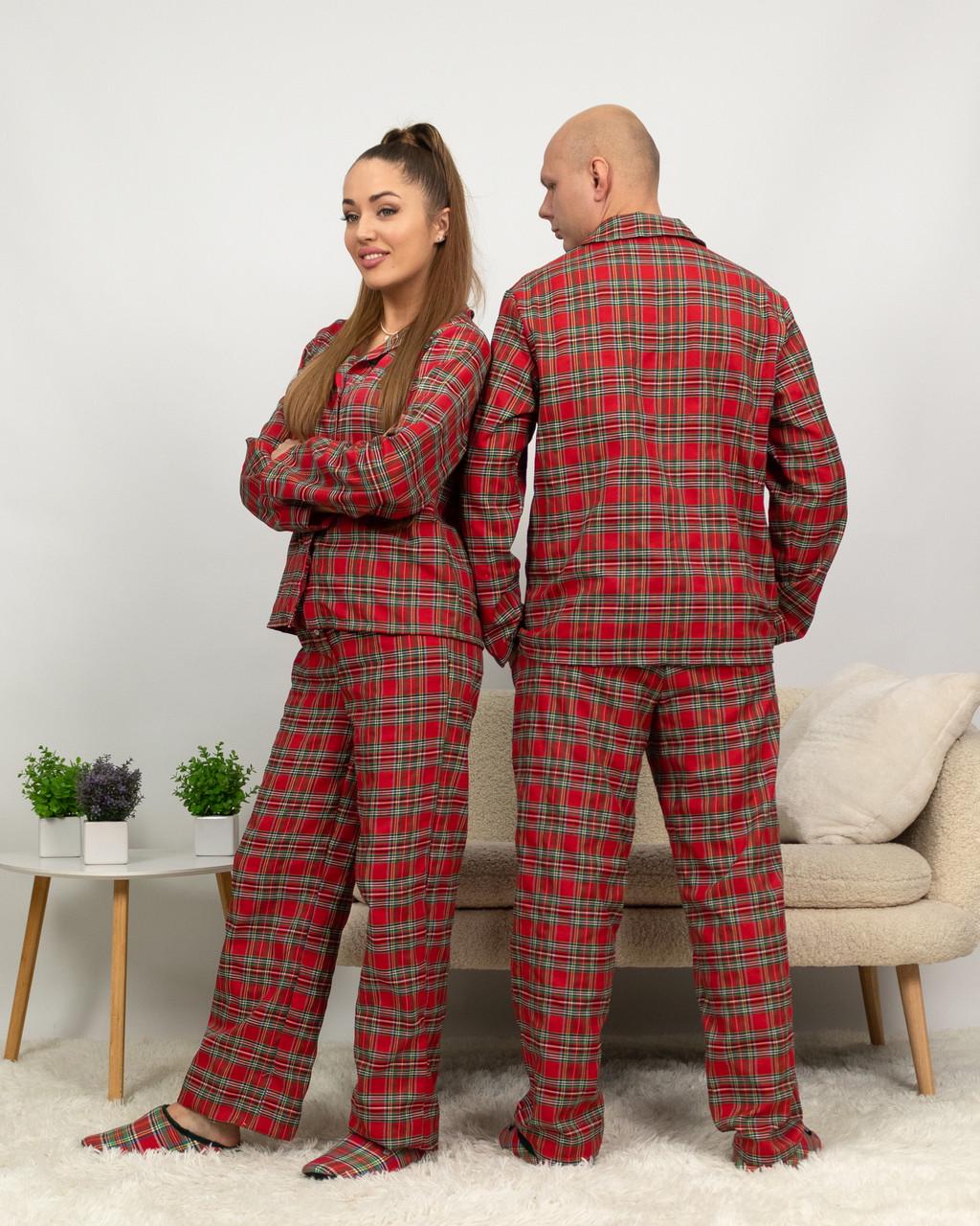 Пижама мужская домашняя фланелевая рубашка со штанами клетка XL Красный с зеленым - фото 7 Пижама мужская домашняя фланелевая рубашка со штанами клетка XL Красный с зеленым - фото 7