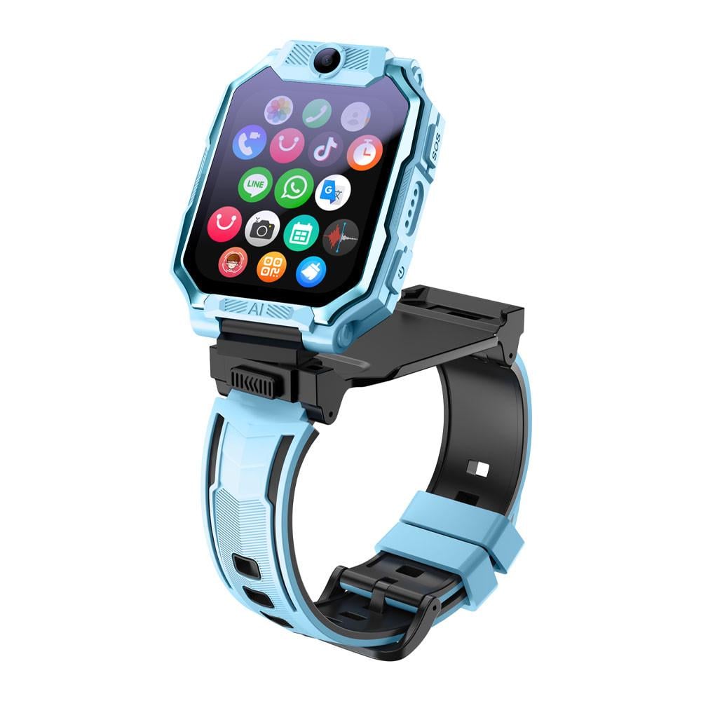 Смарт-часы детские Lemfo AS23 с GPS/SIM-картой/видеозвонком/водозащитой IPX7 и прослушиванием Blue (117764848)