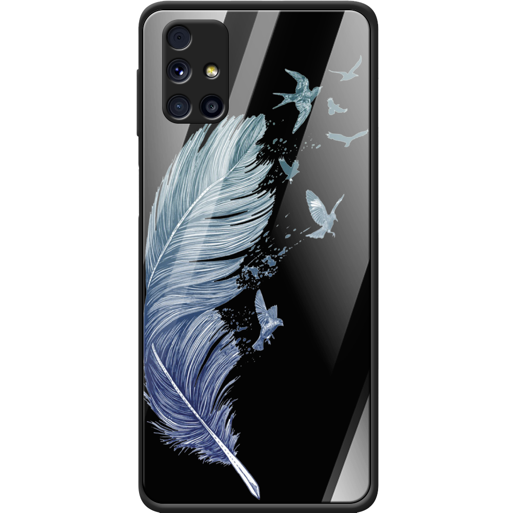 Чехол Boxface Samsung M317 Galaxy M31s Feather Черный силикон со стеклом (40942-cc38-41115)