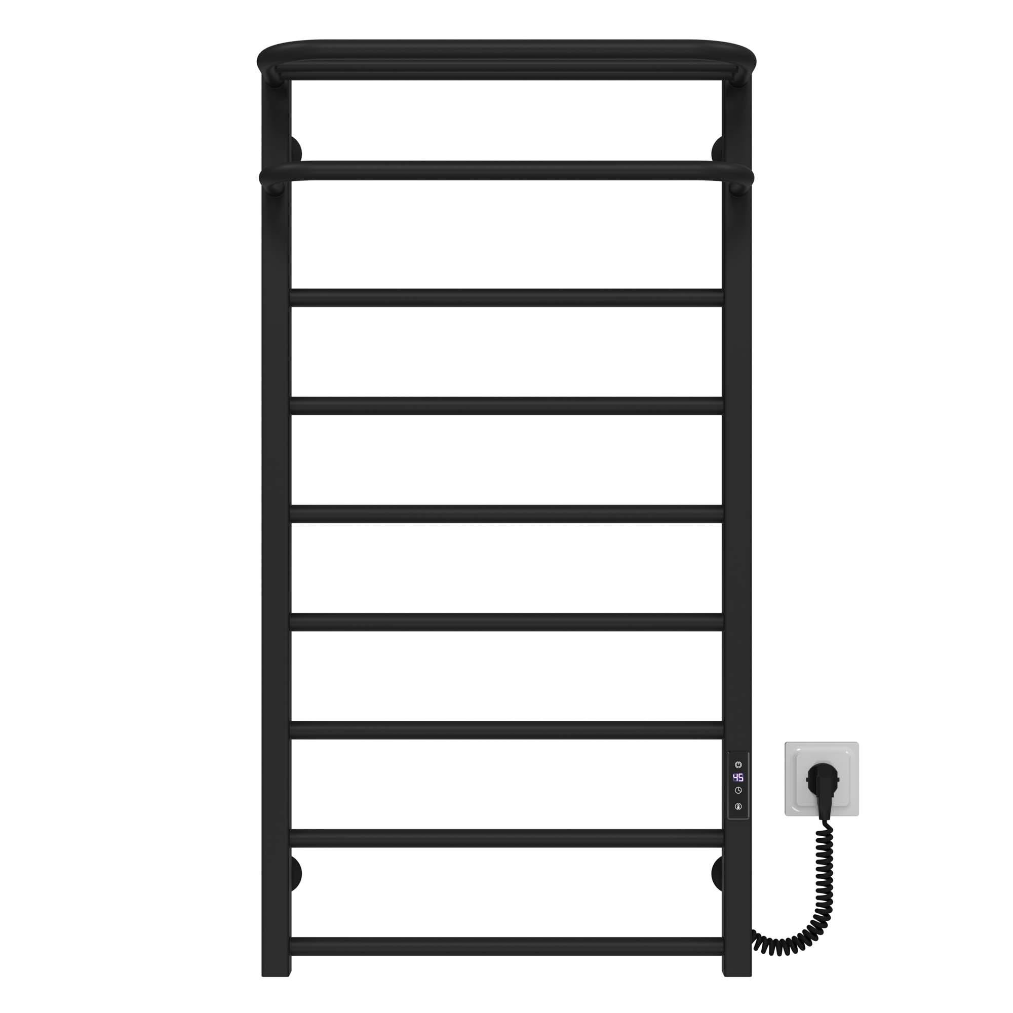 Полотенцесушитель электрический Deffi Lux Hotel П9 JD04 правое подключение нержавеющая сталь 600х1000 мм Черный (A.LH.100.60.9.EBR2)