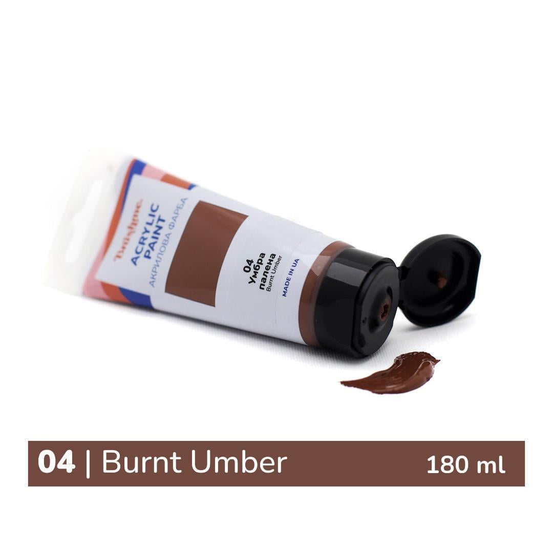 Акриловая краска Brushme 180 мл Умбра жженая (TBA18004)