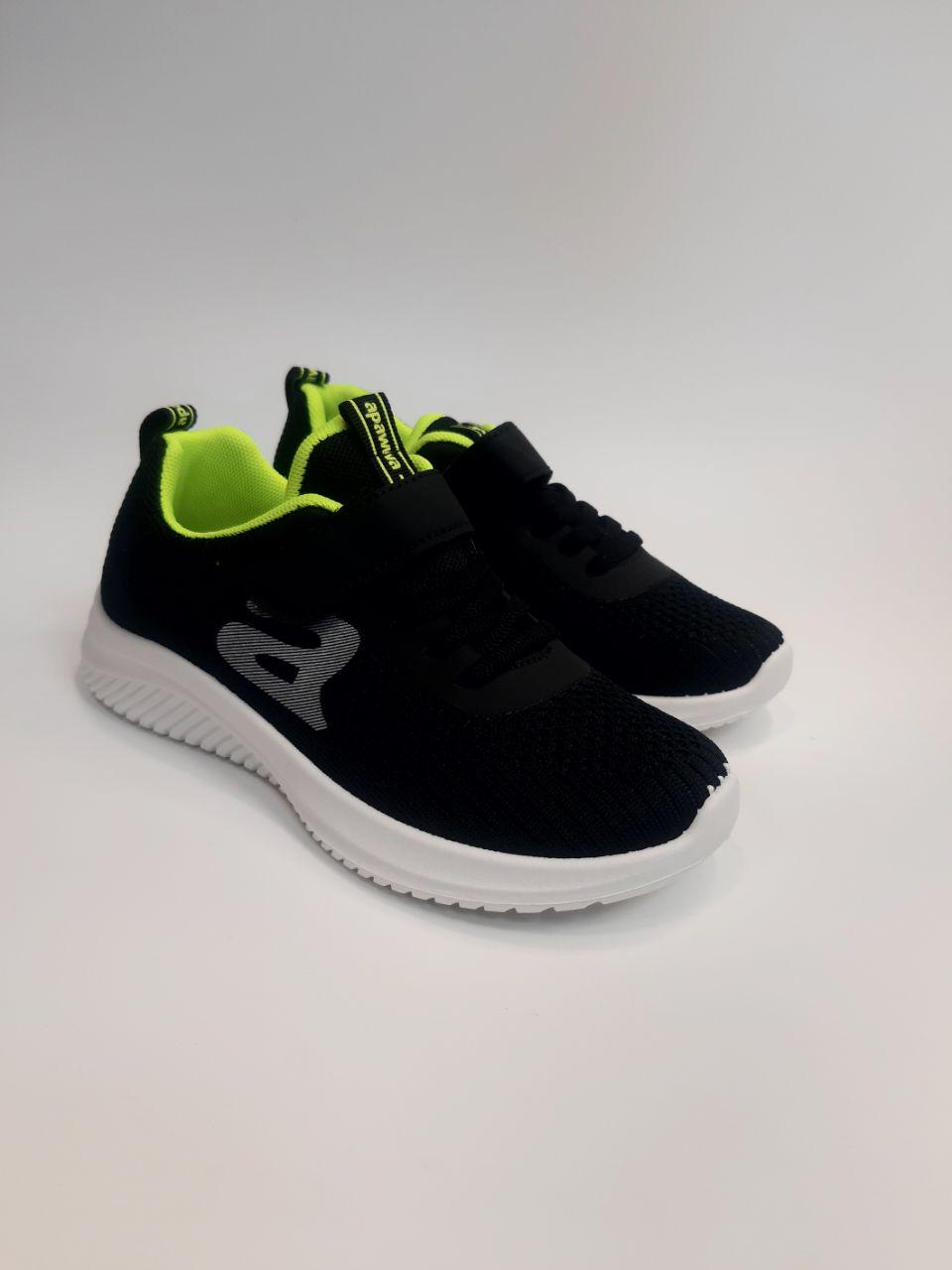 Кроссовки Apawwa для мальчика р 35 22,5 см Черный (394 Z bl-green)