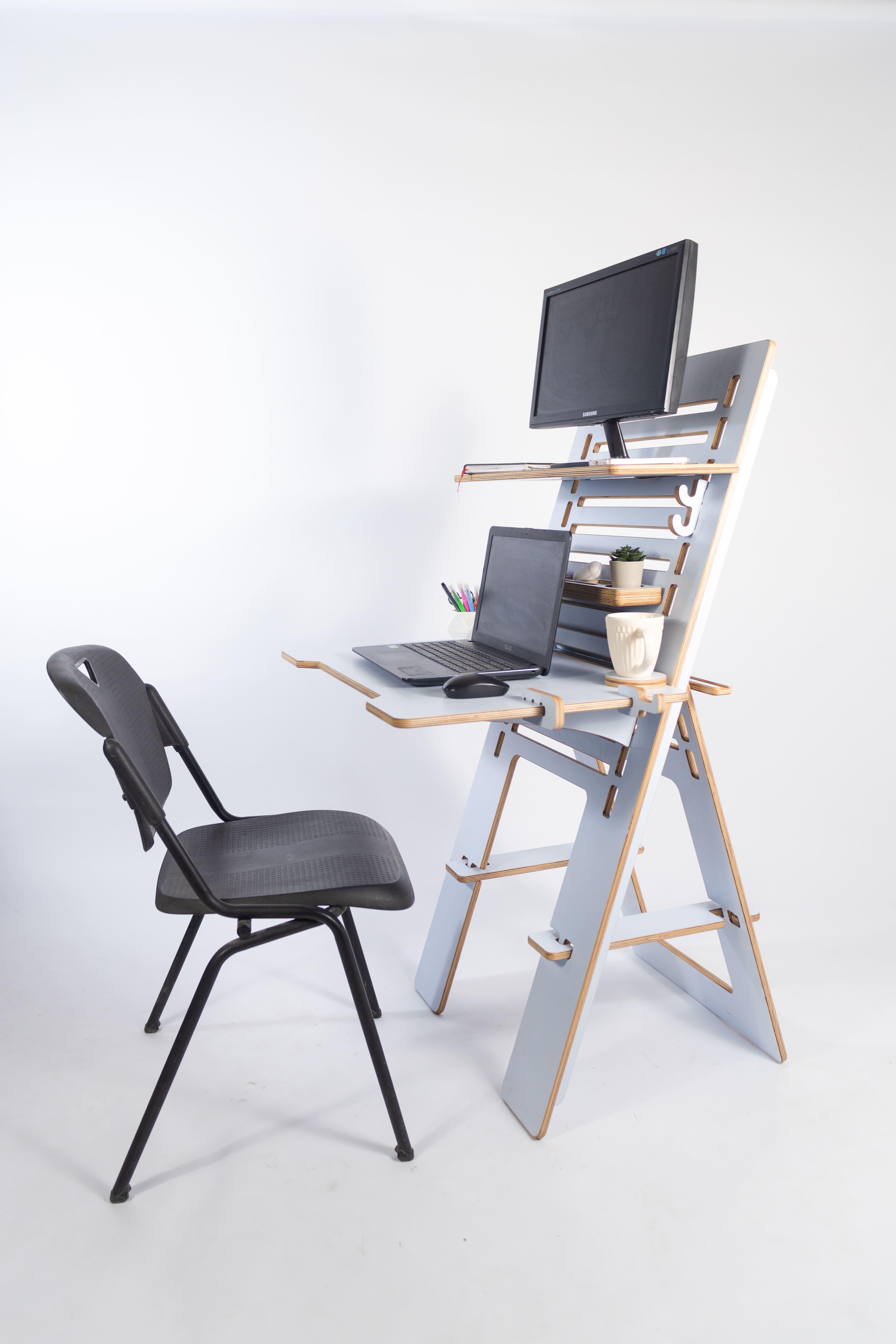 Стіл для роботи стоячи та сидячи Otaman Desk Artist з покриттям Блакитний - фото 3 Стіл для роботи стоячи та сидячи Otaman Desk Artist з покриттям Блакитний - фото 3