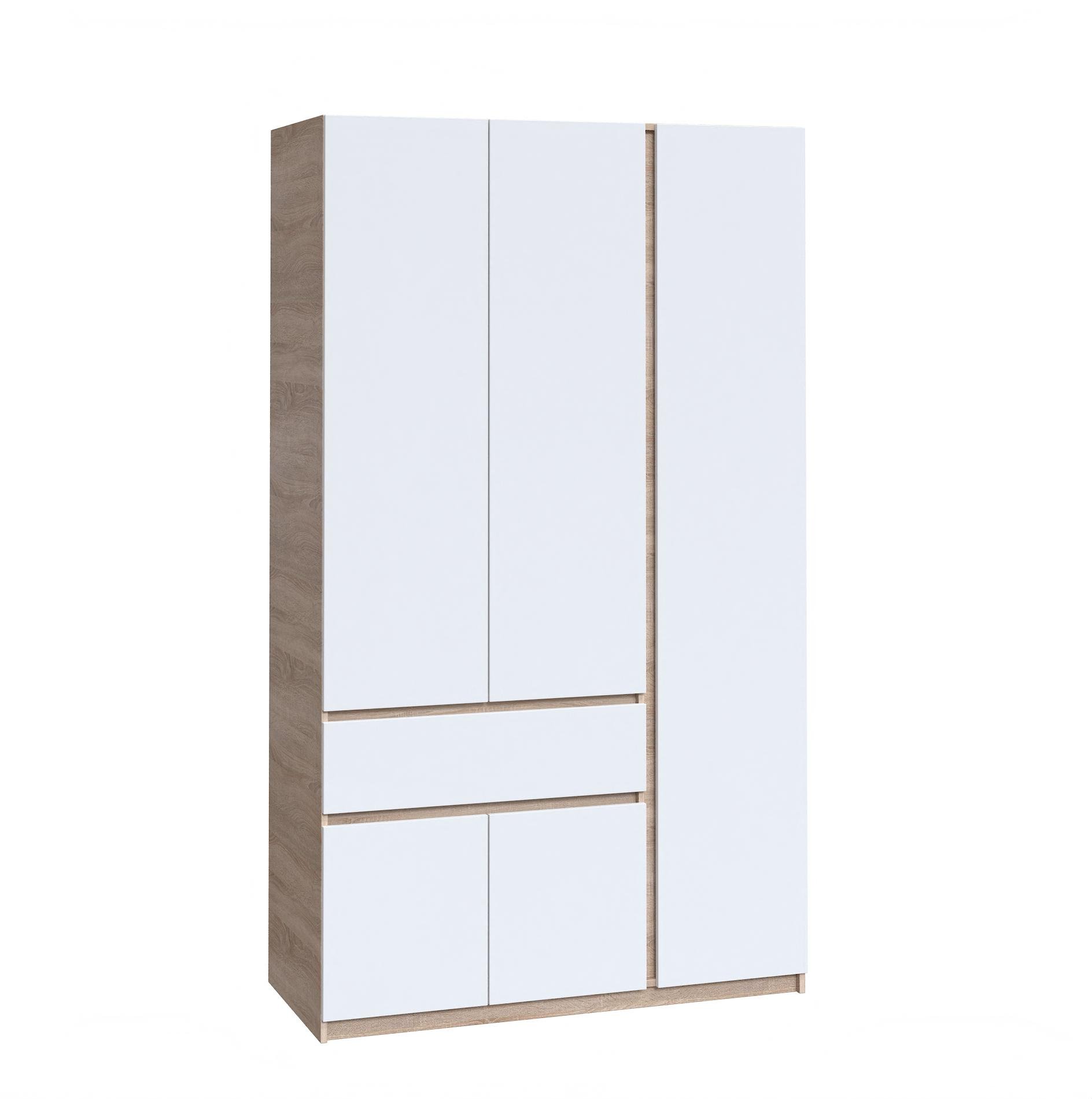 Шафа Мастер Форм Брайт телескопічні напрямні правосторонній 1221х520х2000 мм Дуб сонома/Білий (1200 500)