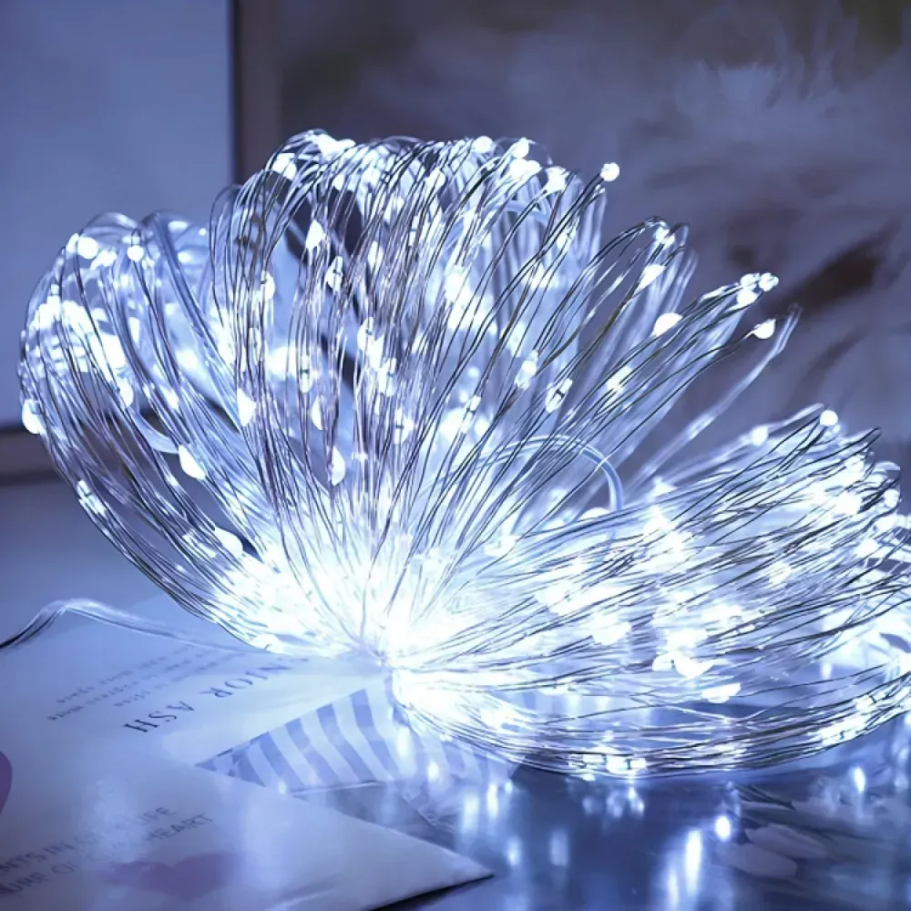 Гирлянда usb светодиодная роса 5 м Белый