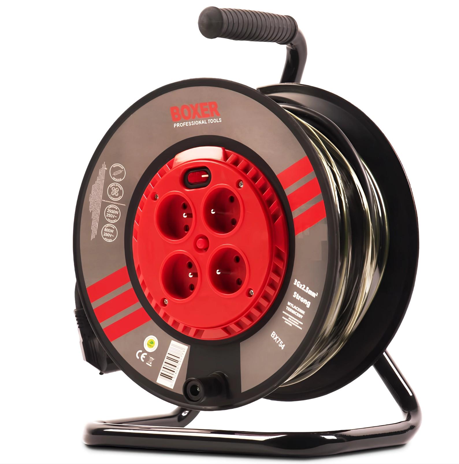 Удлинитель на катушке 4 розетки 3000 Вт 3x2,5 Мм² 25 м (b25)