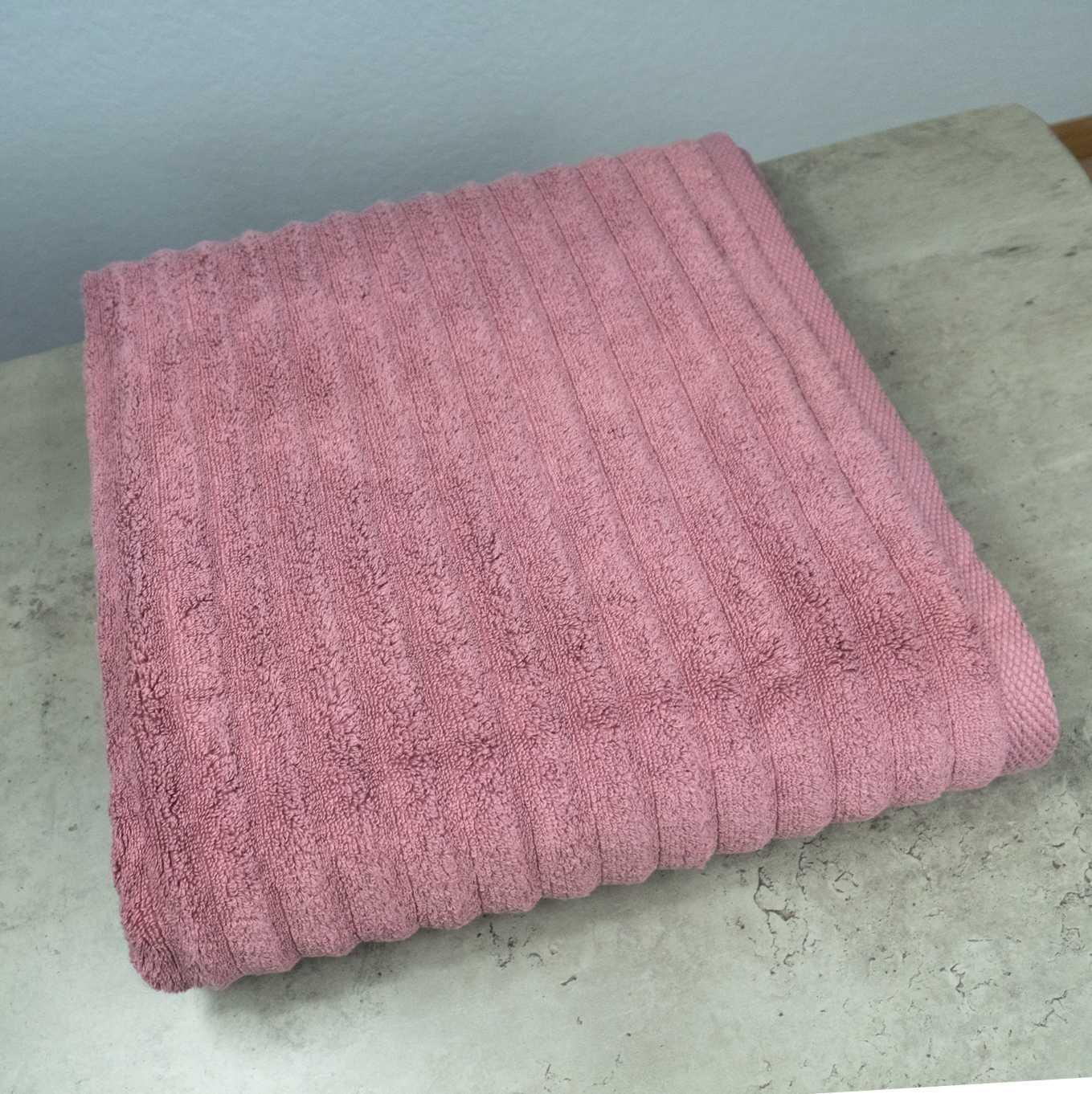 Полотенце банное GM Textile Зеро Твист 70x140 см Пудровый (550-150-zt-pudra) - фото 1