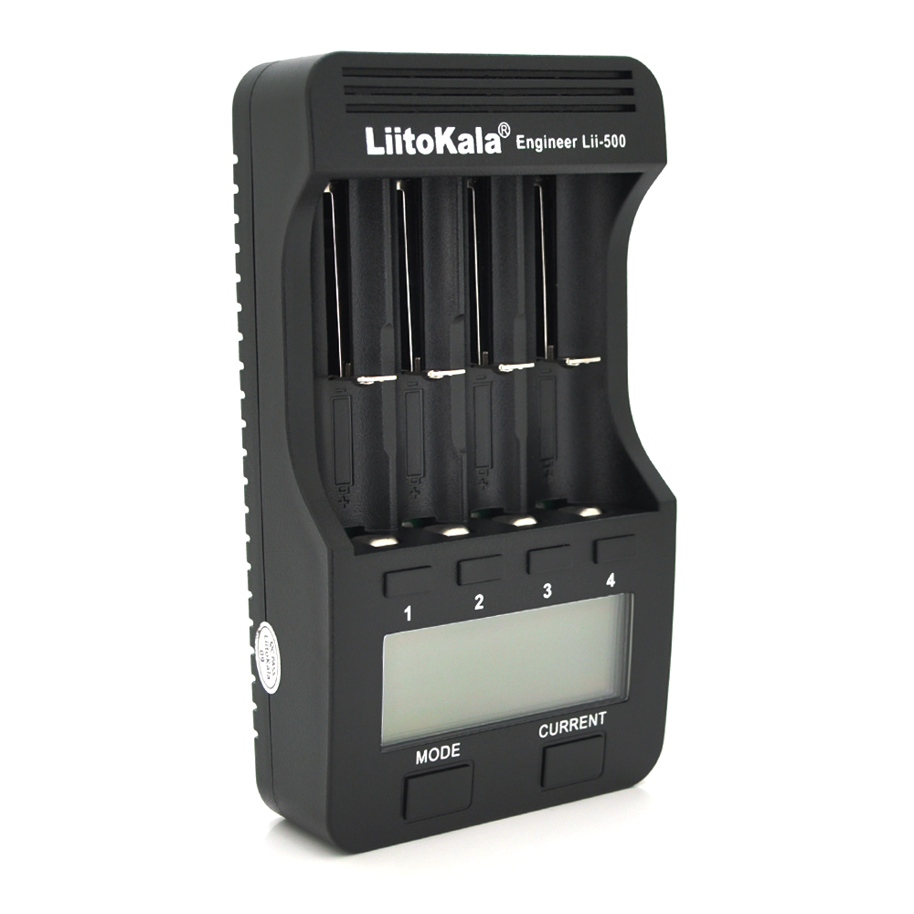 Зарядное устройство Liitokala Lii-500 4 канала LCD дисплей для Li-ion/Ni-MH/Ni-Cd аккумуляторов для фотоаппаратов и видеокамер (18694)