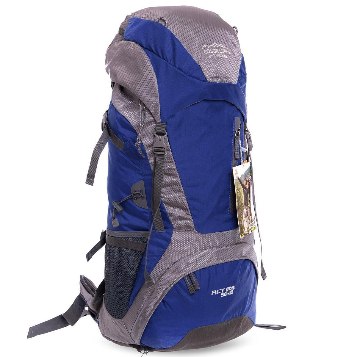 Рюкзак туристический каркасный Color Life 172 60 л с нижним входом Темно-синий (GA-172-DB)