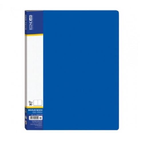 Папка Economix с 20 файлами А4 пластиковая Синий (E30602-02)