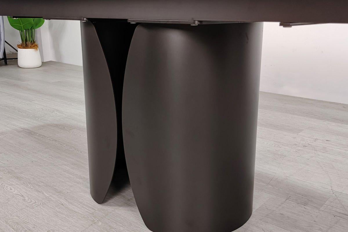 Обеденный стол раскладной Intarsio EDGAR 160-240х90 см Бронзовый/Коричневый (EDGAR160) - фото 8