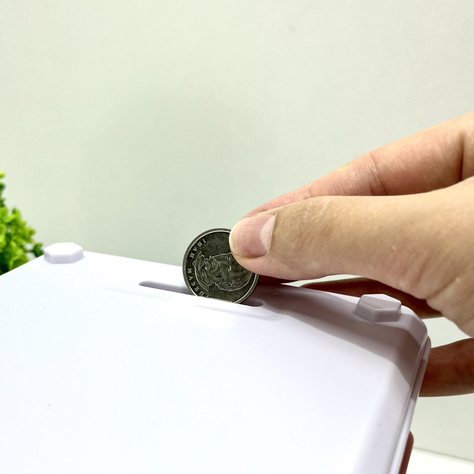 Сейф-копилка Банковский терминал с кодовым замком отпечаток Розовый (MK5398) - фото 5