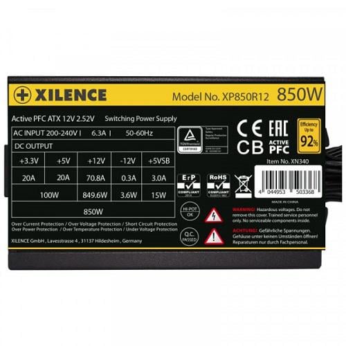 Блок питания Xilence XP850R12 850 Вт Gaming Gold Series 120 мм ATX (570512) - фото 4