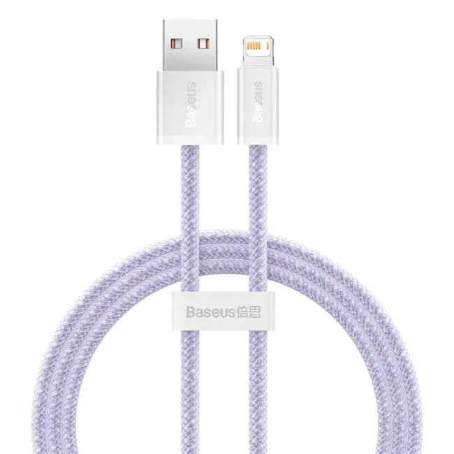 Кабель BASEUS Dynamic 2 Series Fast Charging Cable USB to Lightning CALD040005 2,4A 1 м Purple - фото 1