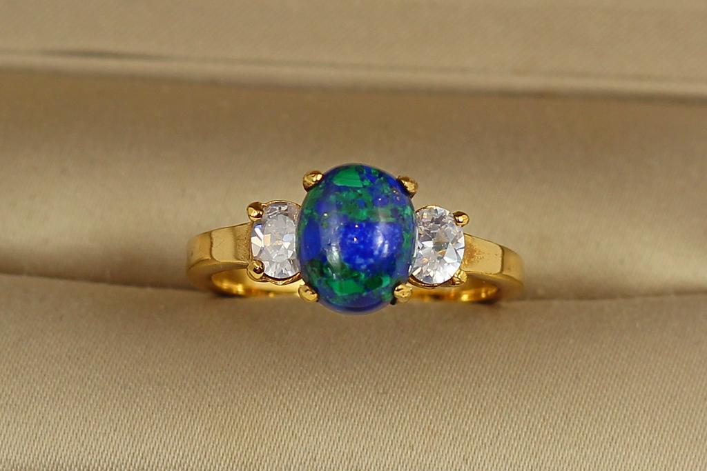 Кольцо Большой камень два циркона р. 19 Золотистый (30252497) Кольцо Большой камень два циркона р. 19 Золотистый (30252497)