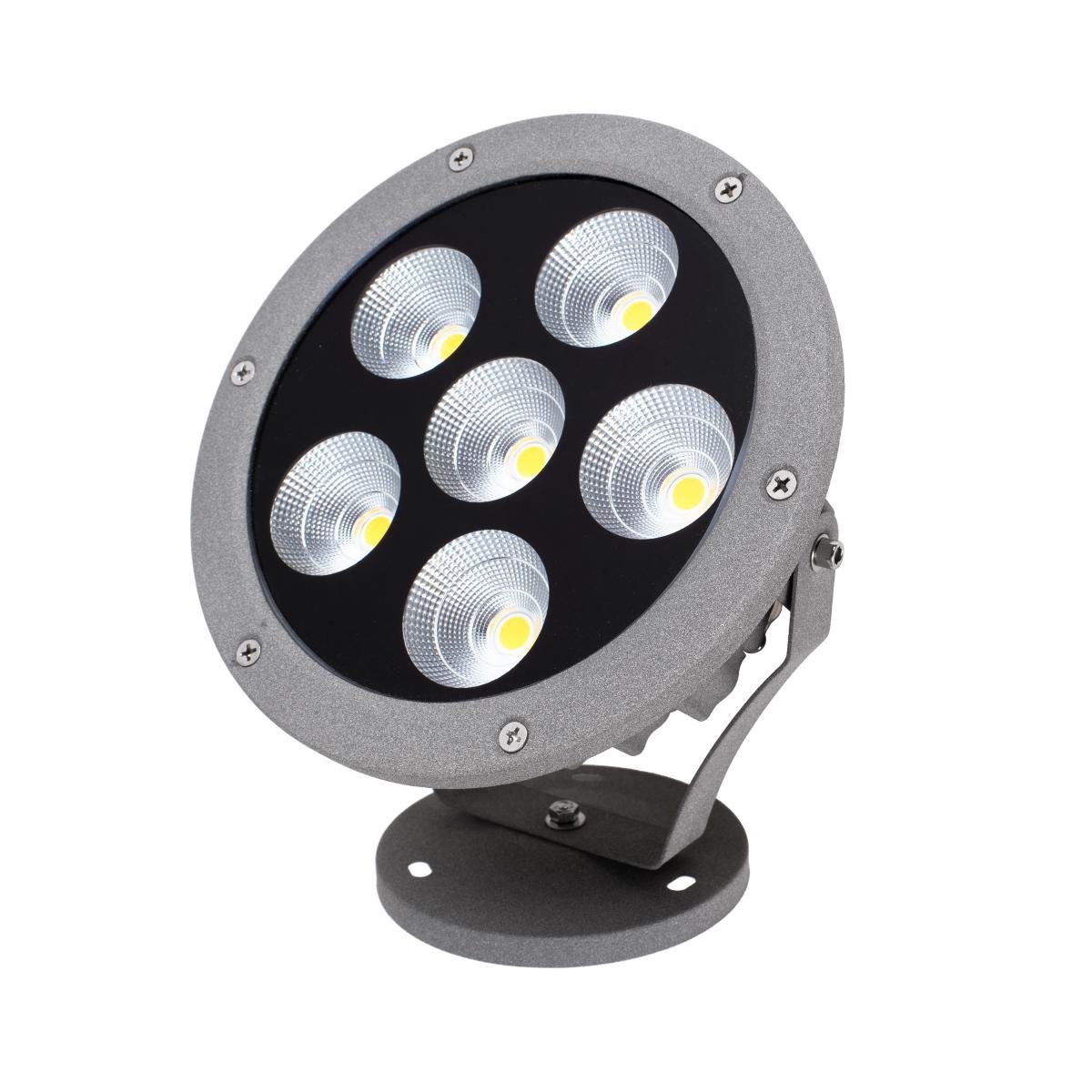 Круглый светильник для сада Brille AS-15 х7 W WW IP65 GY