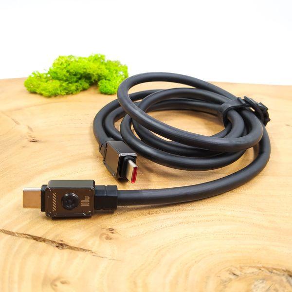 Кабель усиленный Type-C to Type-C USAMS 100 W Stout Silicone US-SJ684 1,2 м Black (24014380)