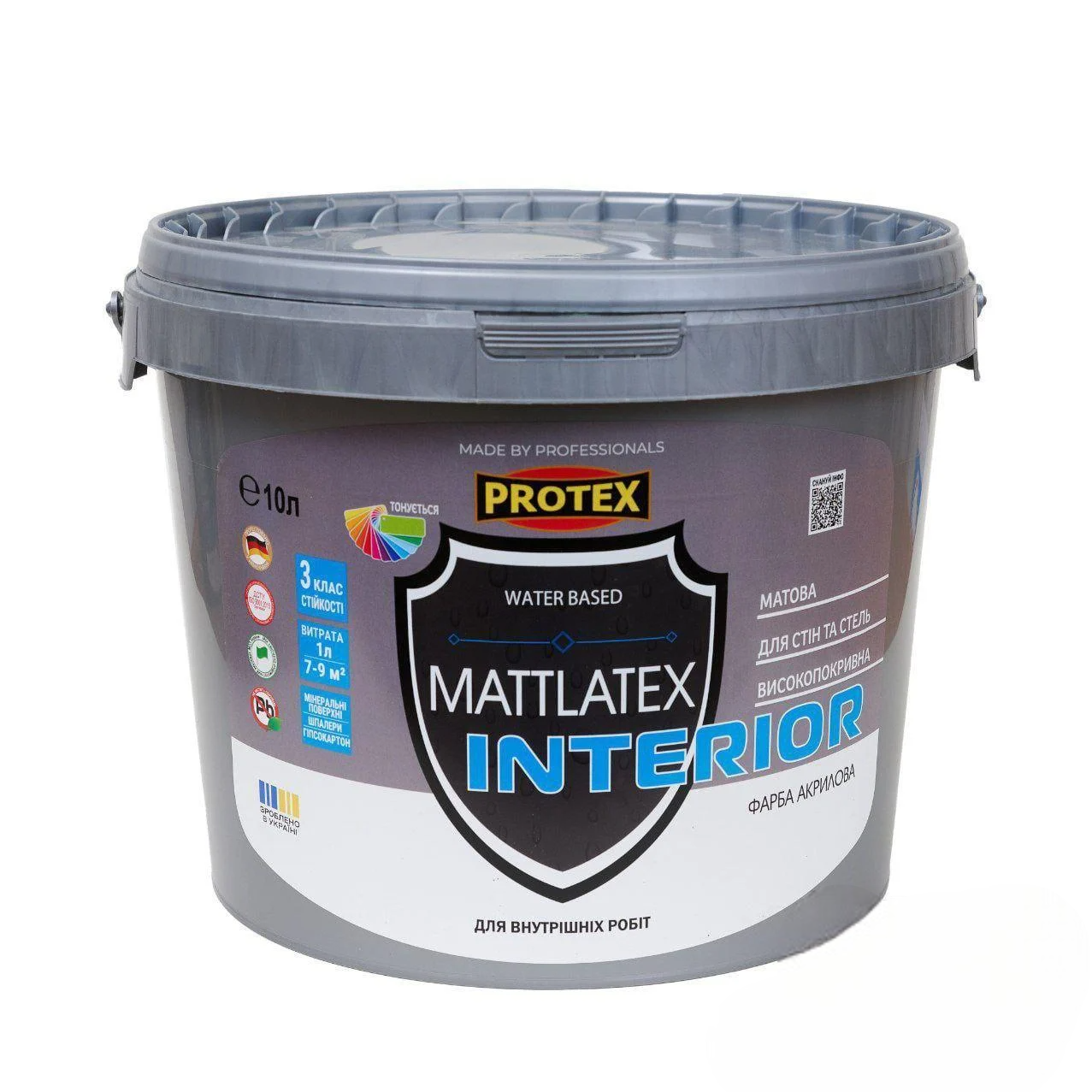 Краска акриловая Protex MATTLATEX 10 л (3014750898)