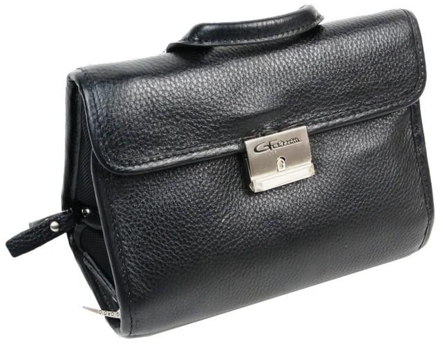 Барсетка кожаная мужская Giorgio Ferretti Черный (super469_Ef043 black)