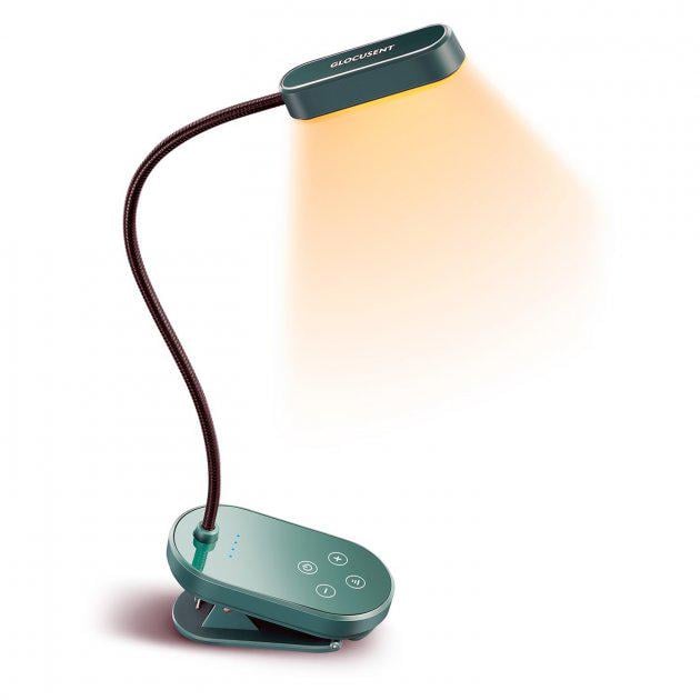 Настольная лампа аккумуляторная Glocusent Mini Clip-On Book Light 1600/3000/5000K Green (11011691)