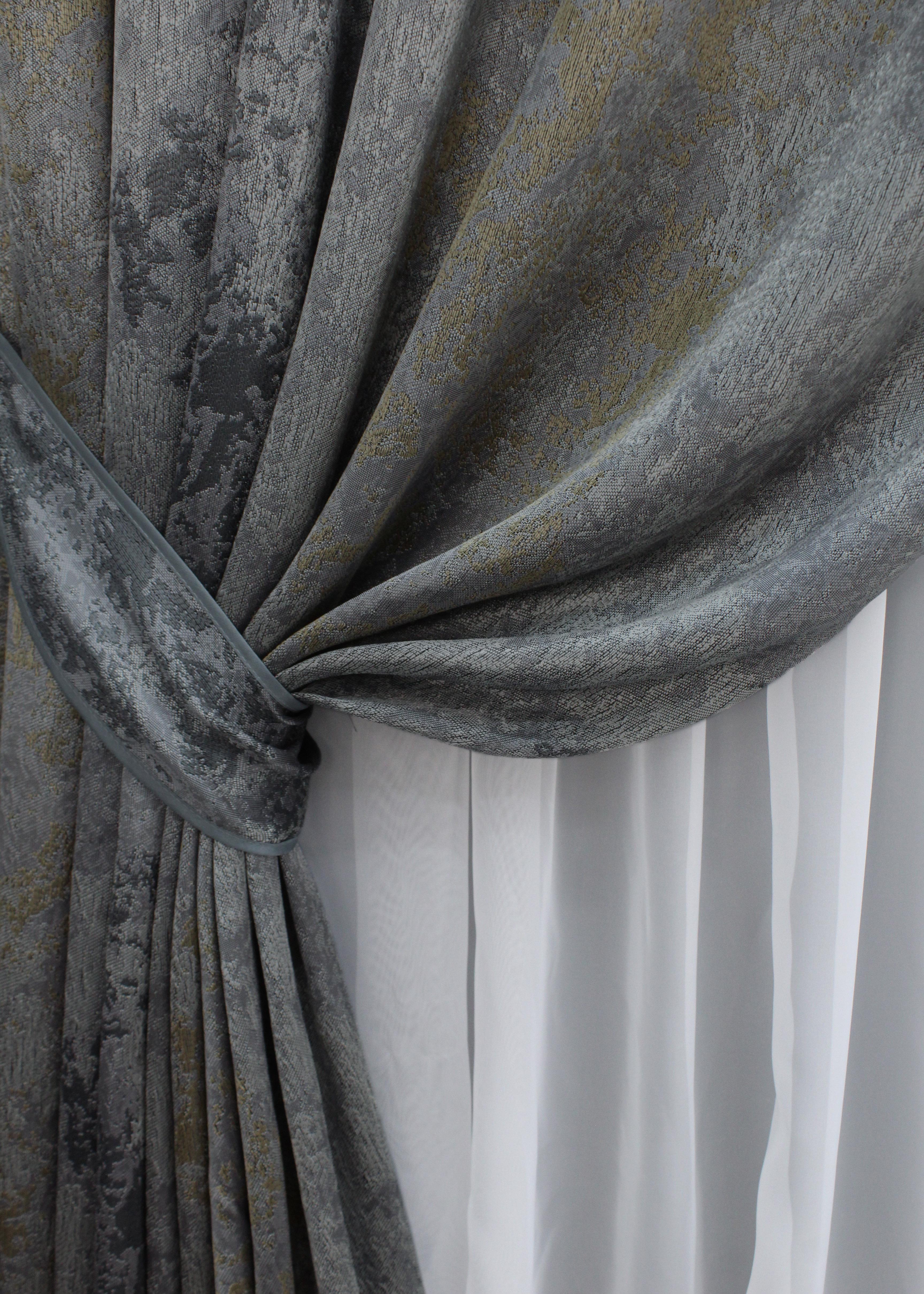 Комплект готовых штор VR-Textil Мрамор Al-7 № 1471ш 150х290 см 2 шт. Серый/Золотистый (33-0325) - фото 5 Комплект готовых штор VR-Textil Мрамор Al-7 № 1471ш 150х290 см 2 шт. Серый/Золотистый (33-0325) - фото 5