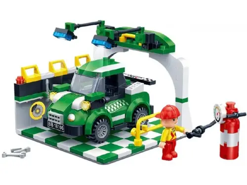 Конструктор BanBao Скоростная гонка/Зона накачки шин 217 дет. (8638)