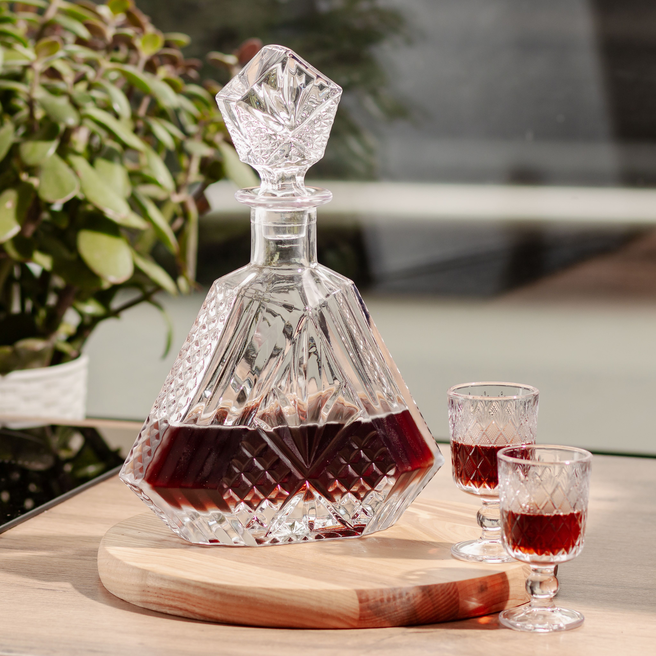 Декантер для виски с пробкой HP-19-37 1 л 18х8х27 см (A-034198) - фото 6