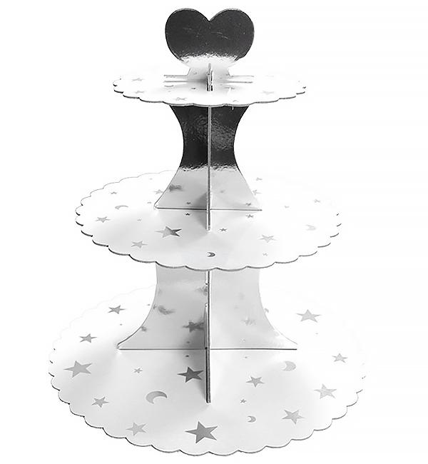 Подставка для капкейков Star 35 см Silver (13535955)