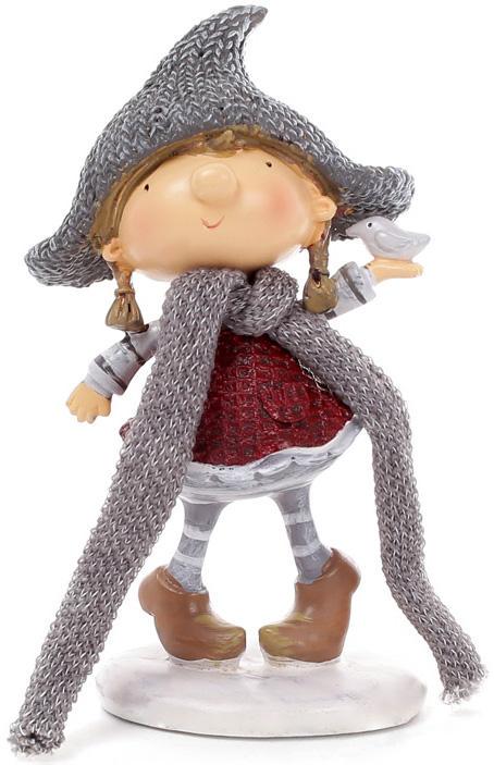 Декоративная фигурка Девочка с птичкой 8х6х15,5 см