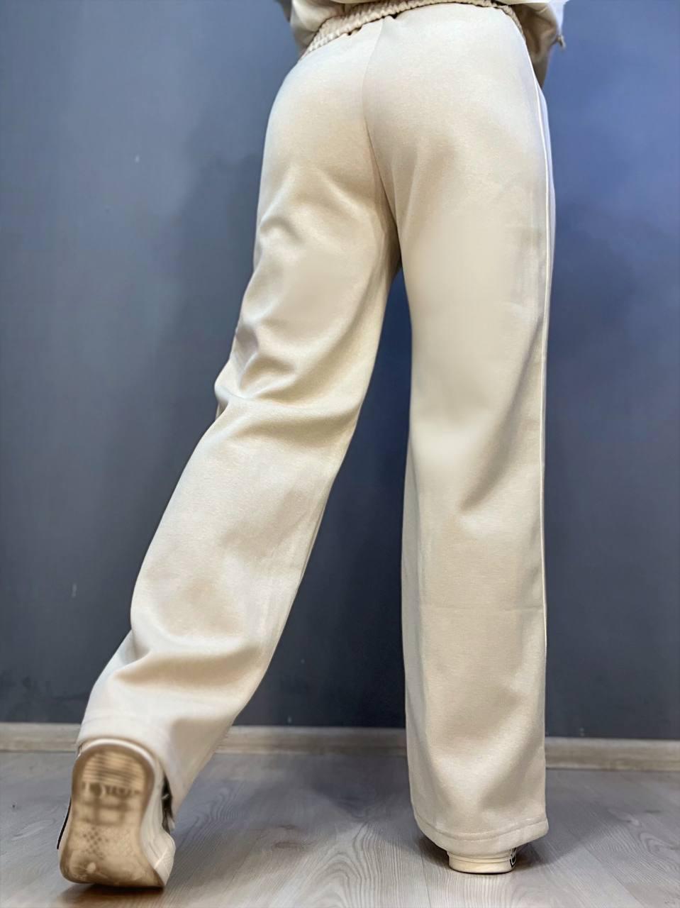 Костюм женский A-N 2738 свитшот и брюки с лампасом M Бежевый (2688) - фото 7 Костюм женский A-N 2738 свитшот и брюки с лампасом M Бежевый (2688) - фото 7