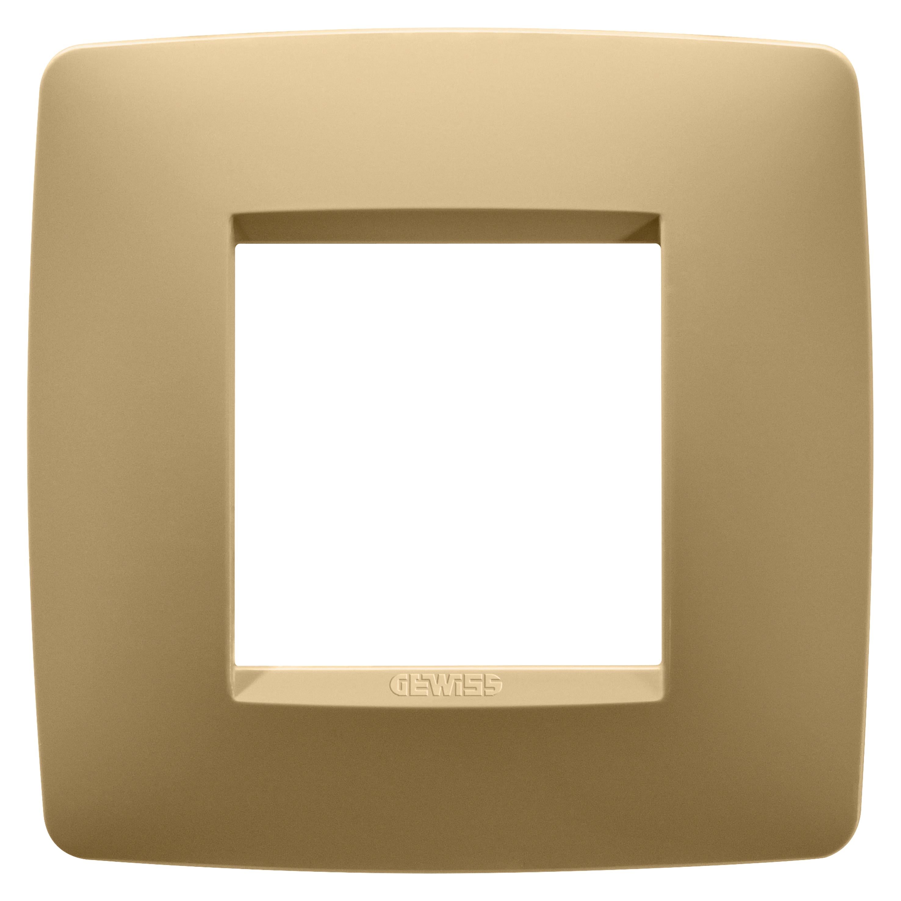 Рамка одномісна Gewiss Chorusmart ONE горизонтальна технополімер Золото (GW16122VO)