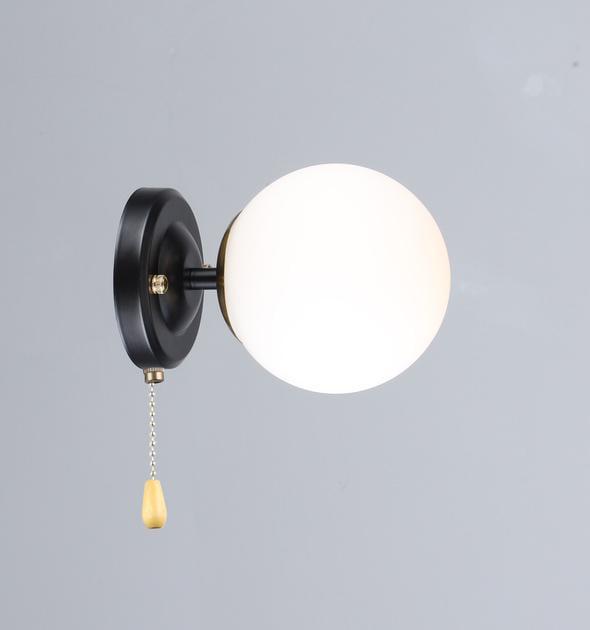 Бра настінне Valeso з плафоном куля одинарне Е27 IP20 B N6650/1W 60W Чорний/Мідний (29177210)