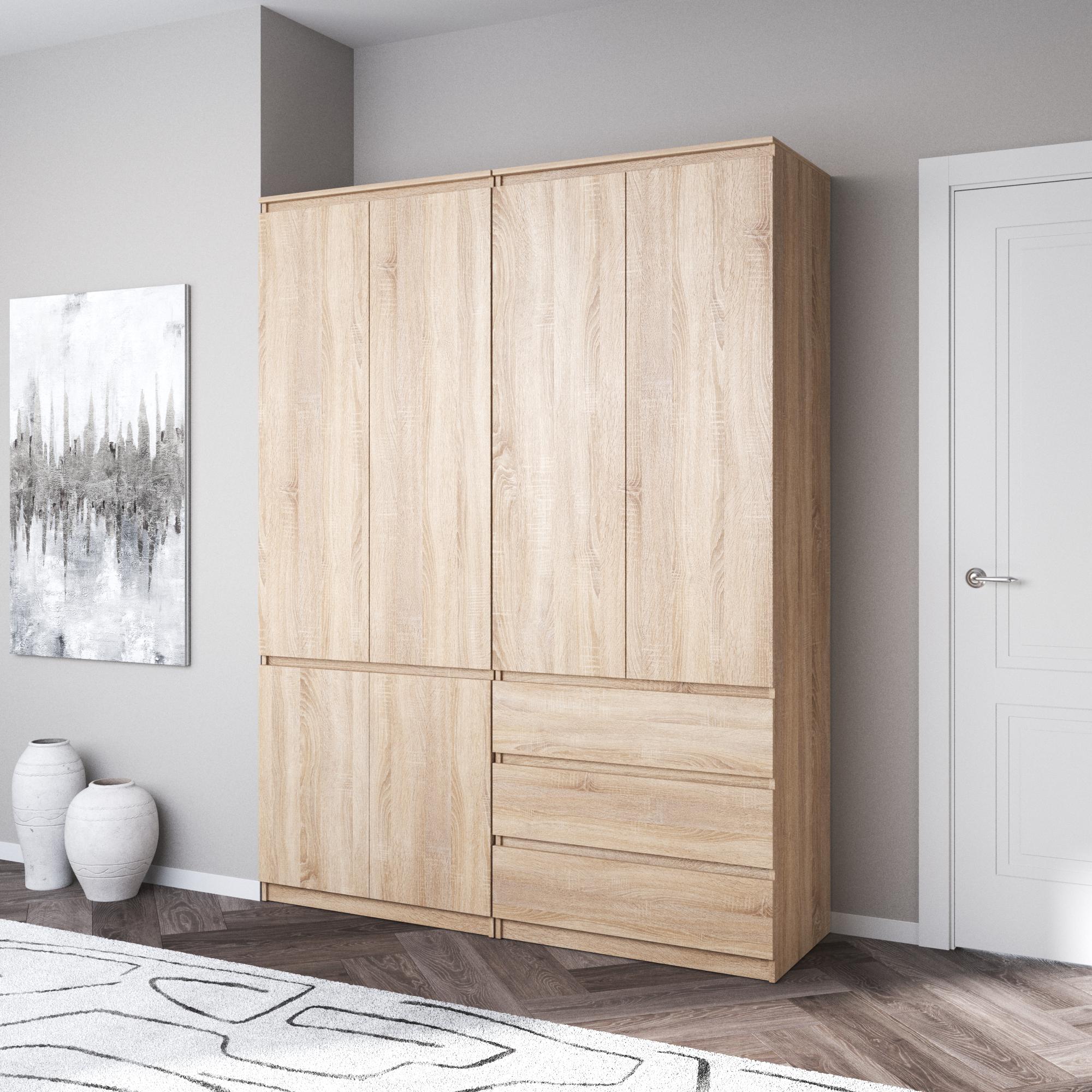 Шафа VAYS R10/R16 зі штангою та полицями для одягу з 3 шухлядами Білий - фото 1 Шафа VAYS R10/R16 зі штангою та полицями для одягу з 3 шухлядами Білий - фото 1