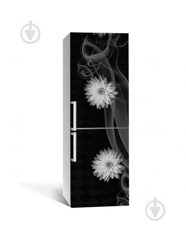 Наклейка на холодильник Zatarga «Угрюмый георгин» 650х2000 мм виниловая 3Д наклейка декор на кухню